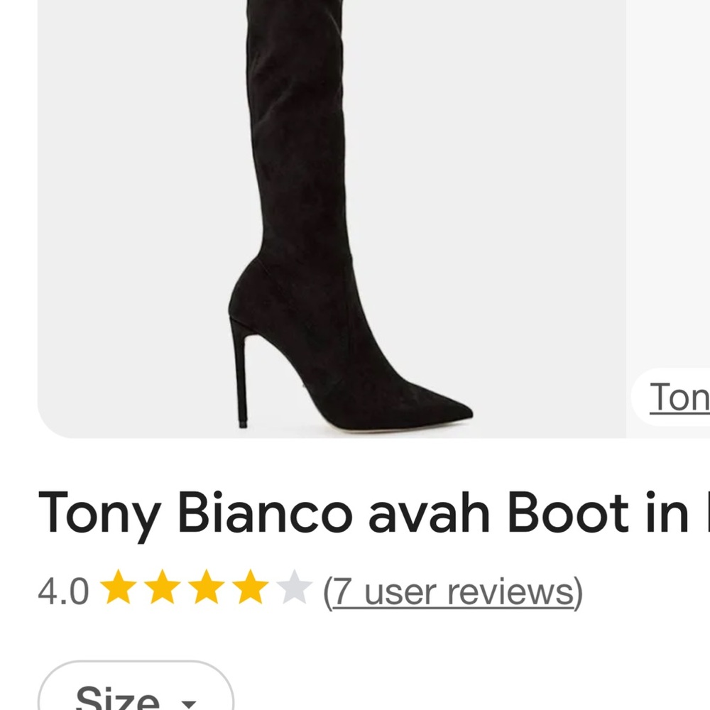 Tony Bianco Black Heeled Boots